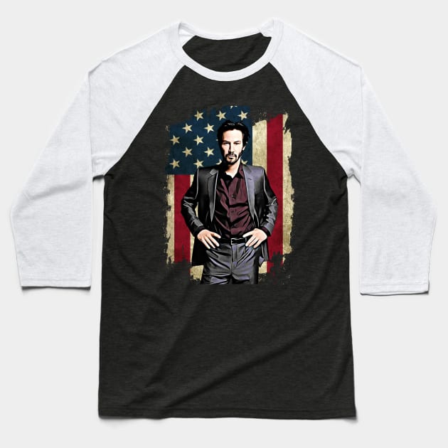 Flag america main character movie gift for fans Baseball T-Shirt by Madisen Harvey